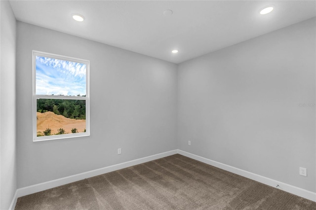 unfurnished room with carpet floors