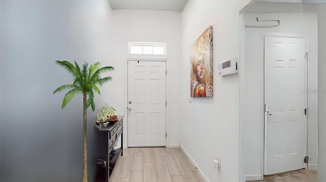 entryway featuring light wood-type flooring