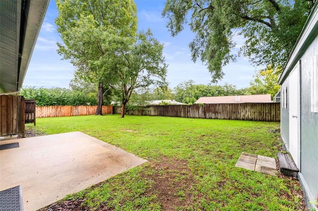 view of yard featuring a patio