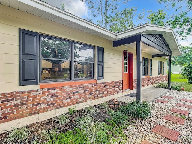 exterior space with a porch