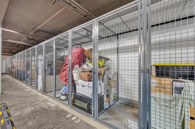 view of storage room