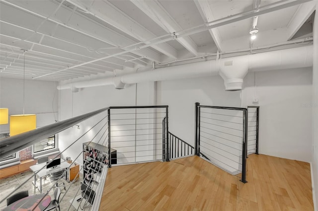 interior space featuring wood-type flooring