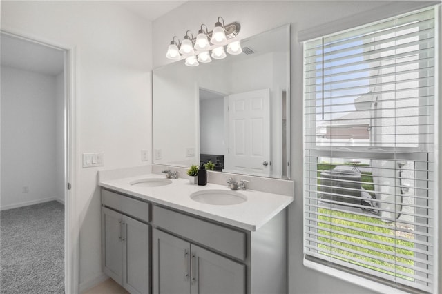 bathroom featuring vanity