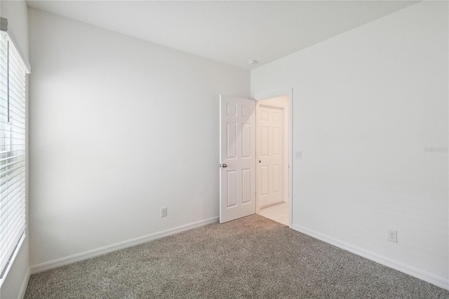 spare room with light colored carpet