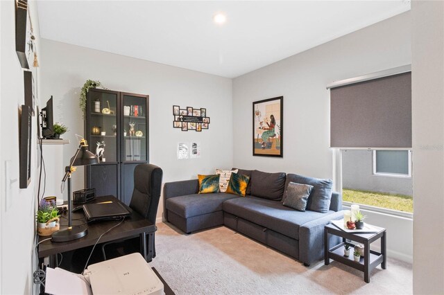 view of carpeted living room