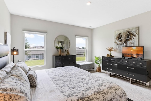 view of carpeted bedroom