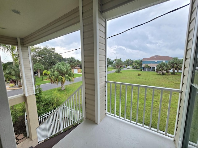 balcony with covered porch