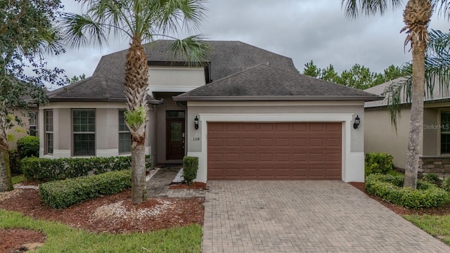 view of front of house featuring a garage