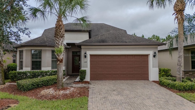 view of front of house featuring a garage