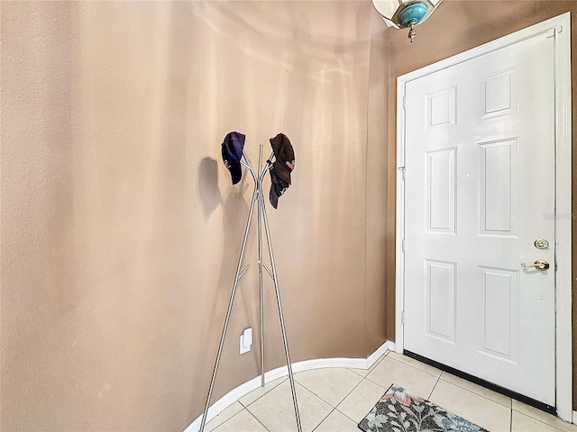 view of tiled entrance foyer