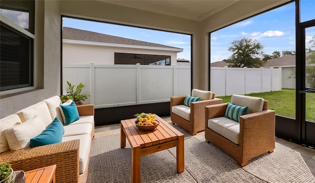 view of sunroom / solarium