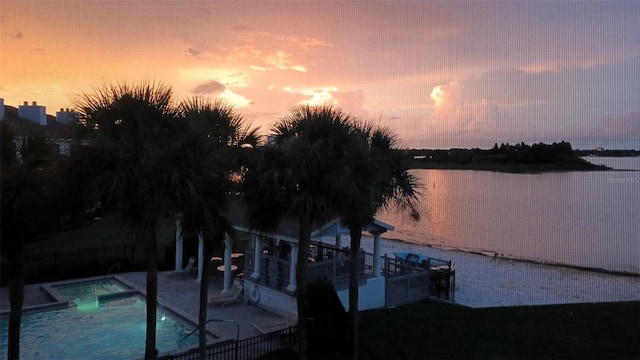 4113 Fairview Vista Pt Unit 308, Orlando, FL 32804 - dock with a water view, a patio, and fence