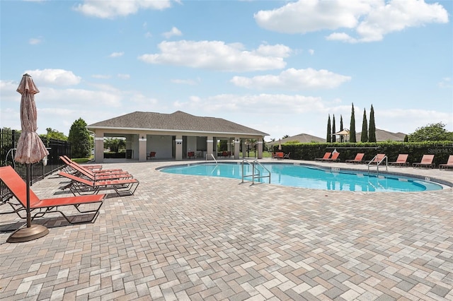 view of pool with a patio