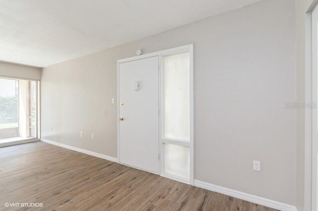 foyer entrance featuring light hardwood / wood-style flooring