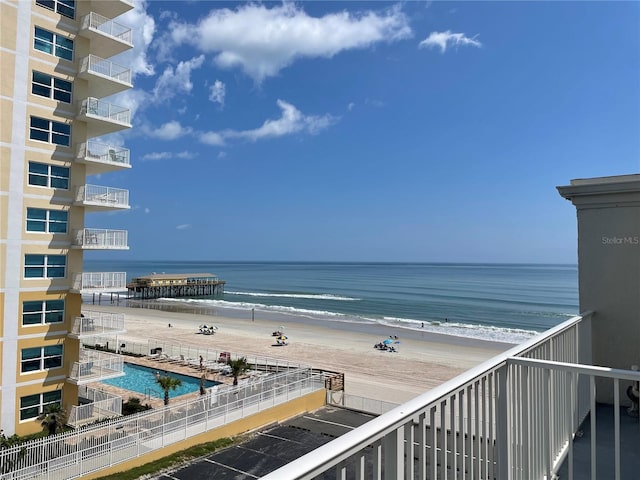 water view featuring a view of the beach