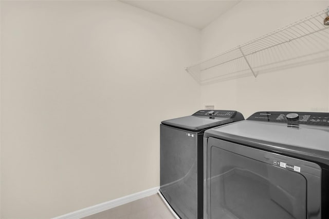 washroom featuring separate washer and dryer