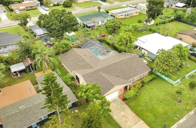 bird's eye view with a residential view