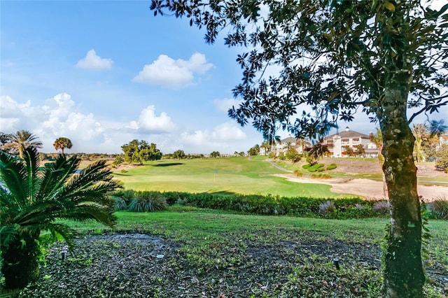 view of property's community with a yard