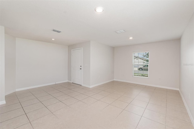 view of tiled spare room