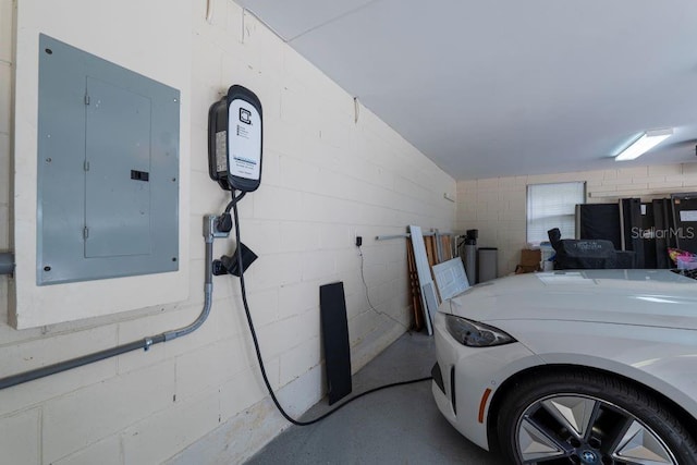 garage featuring electric panel