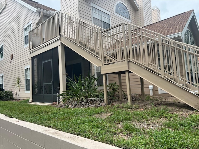 exterior space with a wooden deck