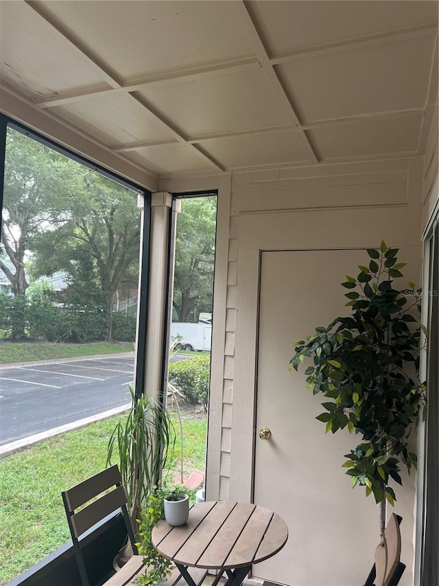 view of sunroom