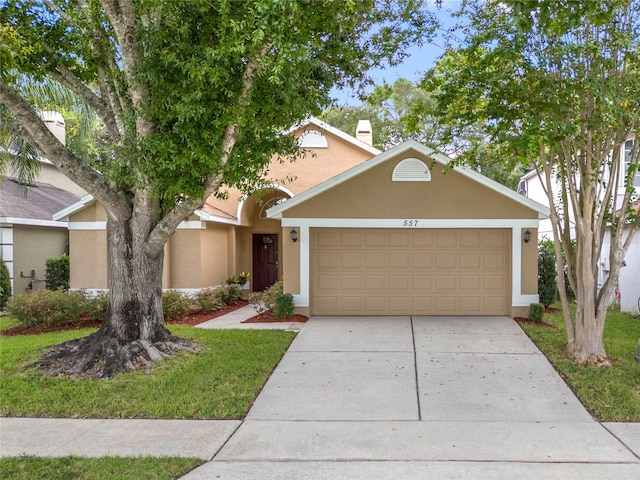 view of front of home featuring a garage