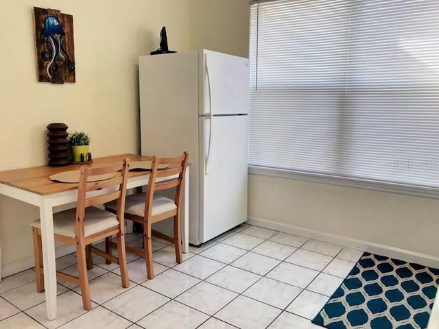 view of tiled dining room