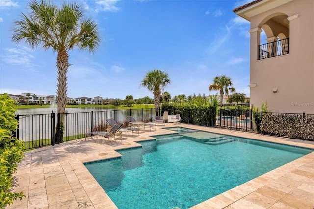 view of pool featuring a patio area