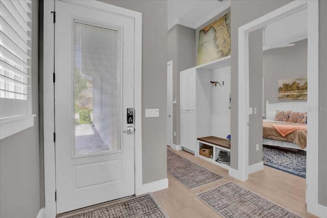 interior space with light wood-type flooring