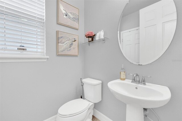 bathroom featuring sink and toilet