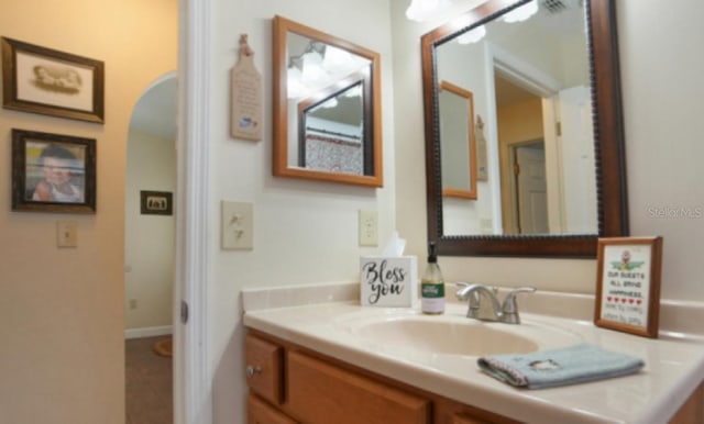 bathroom with vanity