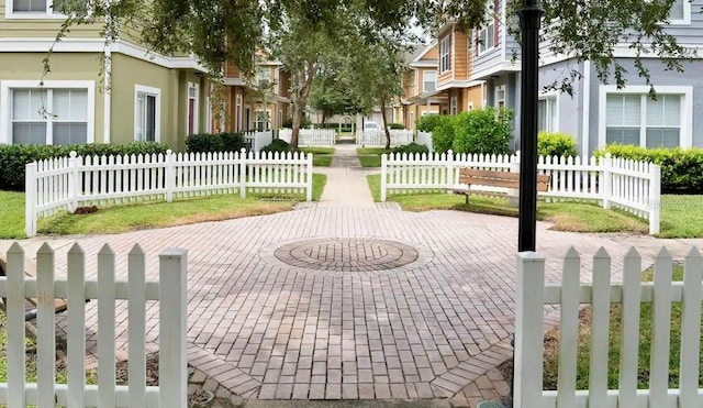 view of community featuring a patio