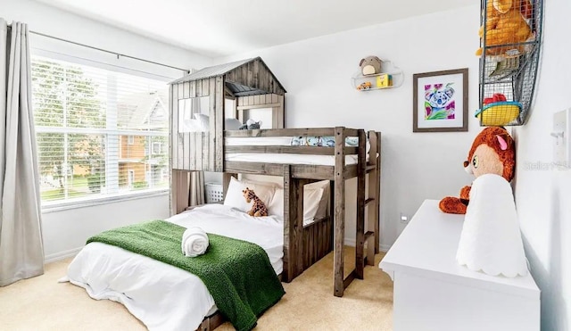 view of carpeted bedroom