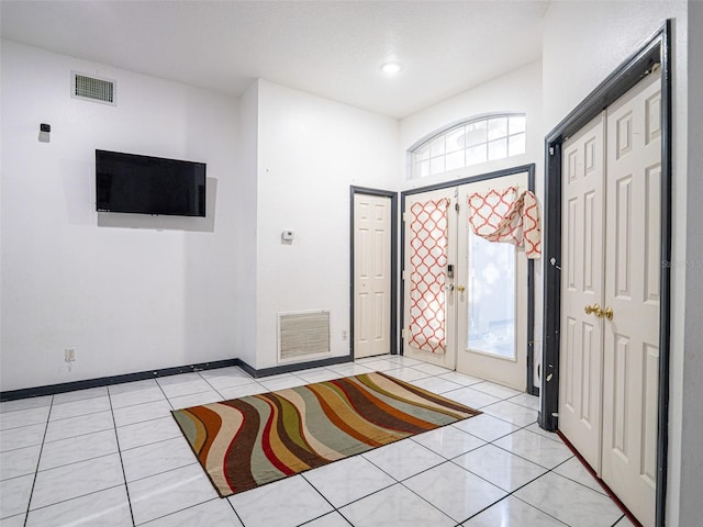 view of tiled foyer