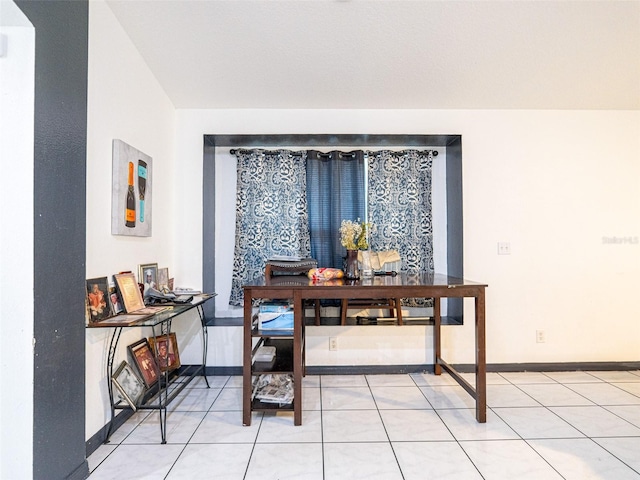 view of tiled dining room