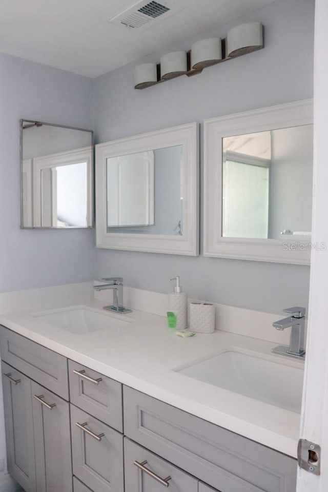 bathroom with a wealth of natural light and vanity