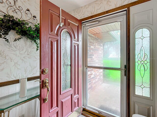 foyer with a wealth of natural light