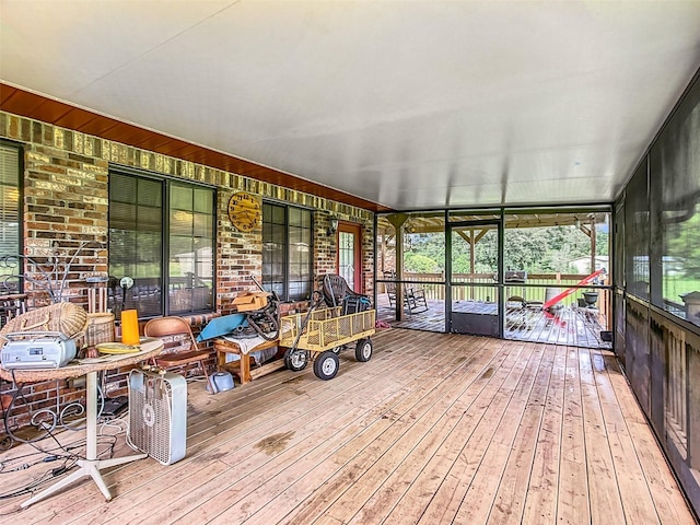 view of sunroom / solarium