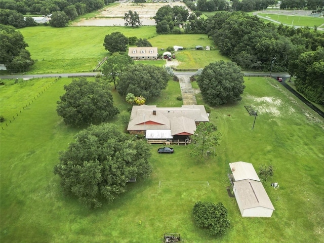 drone / aerial view with a rural view