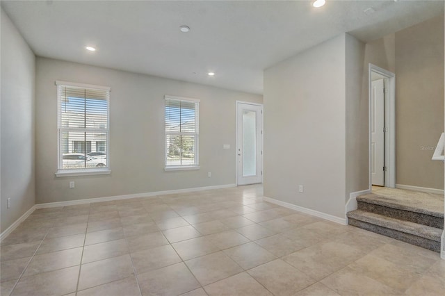 view of tiled empty room