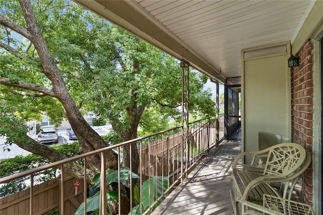 view of balcony