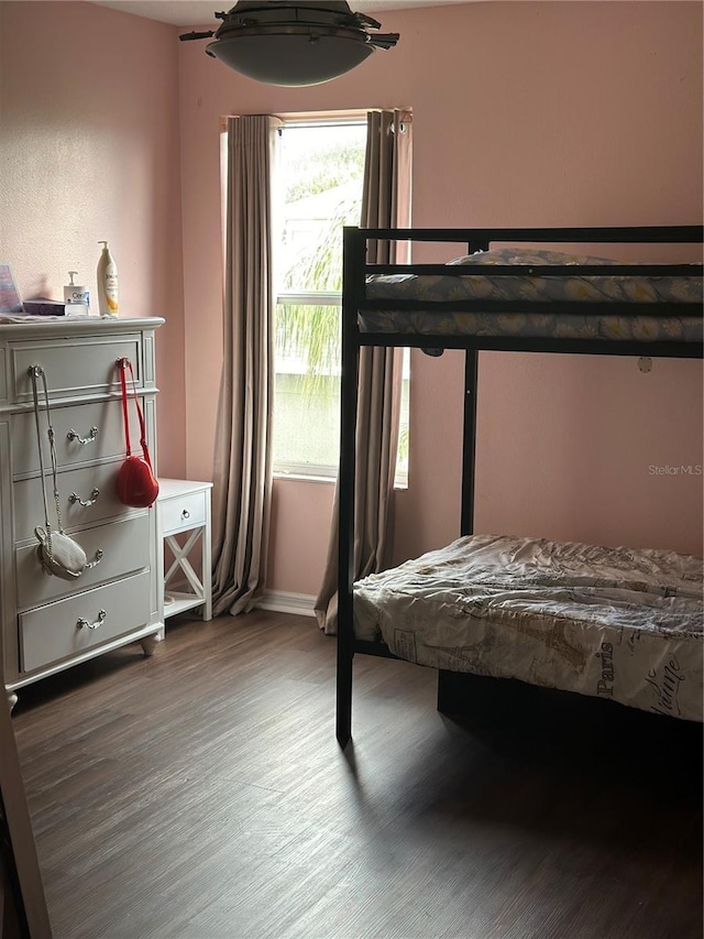 bedroom featuring hardwood / wood-style floors