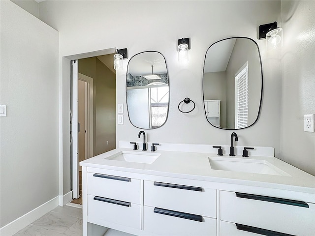 bathroom with vanity