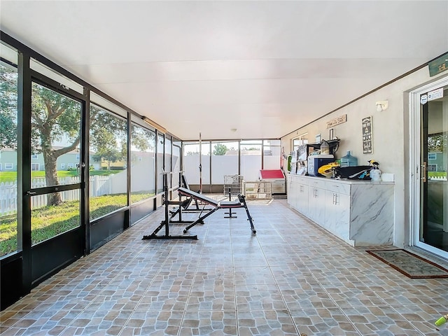 view of sunroom / solarium