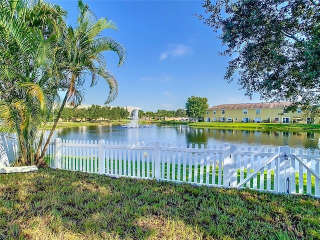 view of water feature