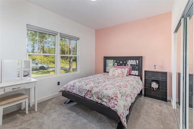 view of carpeted bedroom