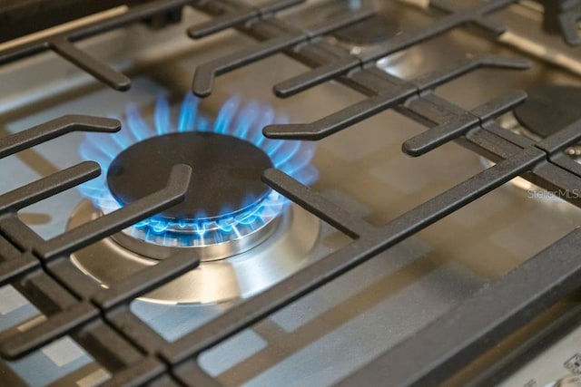 details with stainless steel stovetop