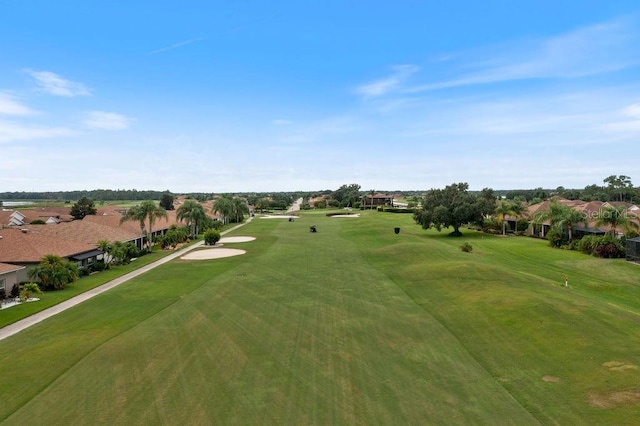 aerial view with view of golf course