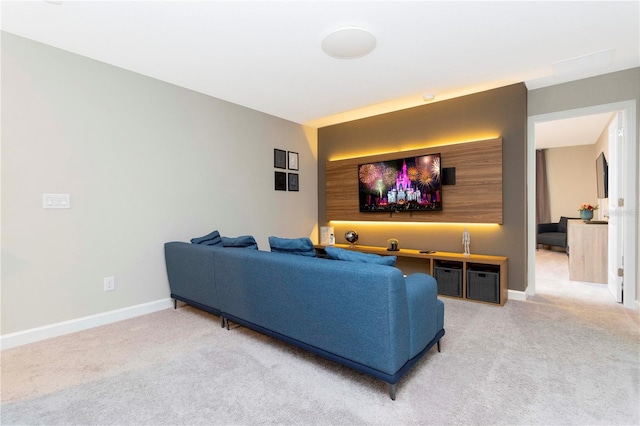 living room featuring carpet floors